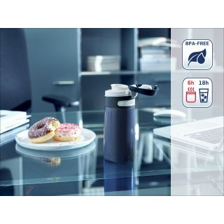 Leifheit Flip Thermal Mug 350ml Dark Blue (103247)