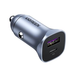 Ugreen 40858 Car Quick Charger 30W / 12-24V / USB + USB-C / QC3.0 / PD3.0 PPS (40858)