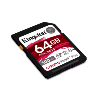 Kingston Canvas React Plus 300/260 UHS-II U3 Memory Card 64GB (SDR2/64GB)