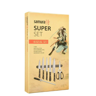Samura Harakiri 8-piece kitchen knife set (SHR-0280B)
