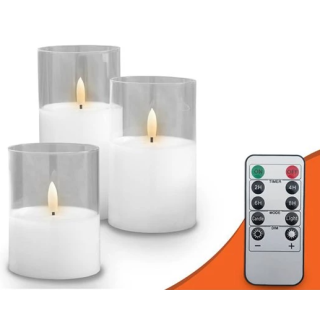 RoGer Moon in The Room Wax LED candle set of 3pcs (RO-ML93)
