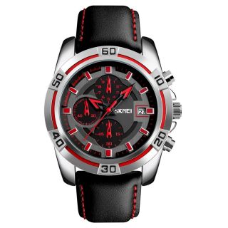 SKMEI Men’s Watch 9156SIRD / silver-red (9156SIRD)