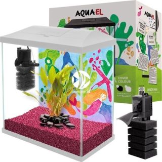 Aquael Akvaarium Set Leddy LED Mini (28x18x30) 13L White