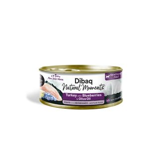 Dibaq Natural Moments CAT STERILIZED TURKEY WITH BLUEBERRIES 70g