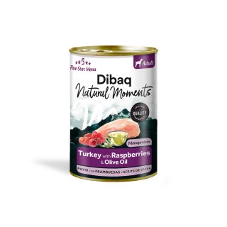 Dibaq Natural Moments DOG ADULT TURKEY WITH RASPBERRIES 380g