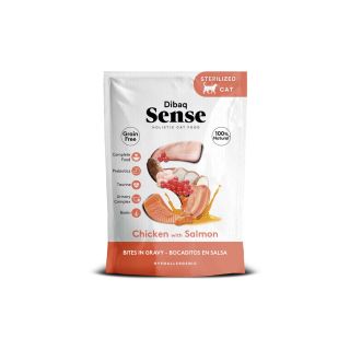 Dibaq Sense CAT Bites Chicken & Salmon (sterilised) 100g