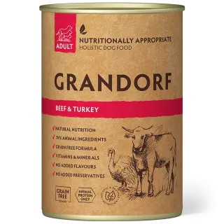 Grandorf Veise- ja Kalkuniliha konserv Koertele 400g (min. tellimus 6tk)