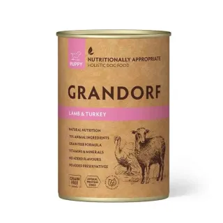 Grandorf Lamba- ja Kalkuniliha konserv kutsikatele 400g (min. tellimus 6tk)