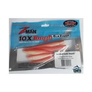 Silikoonlant SCENTED JERK SHADZ 4" Coconut Ice Glow 5tk