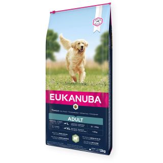 EUKANUBA Kuiv Koeratoit Täiskasvanutele Suured Tõud Lambaliha ja Riisiga 12KG