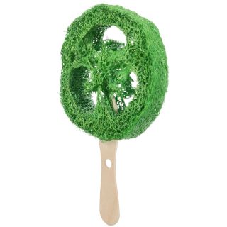 Lolly, loofah/wood, ø 6 × 12 cm