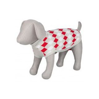 Koera rõivad 'Pollino pullover' XS 30cm white/grey/red