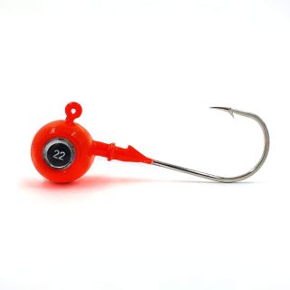 Ball JIG Head, 3D eyes, 10 g, red, Gamakatsu hook #4/0, 2 pcs