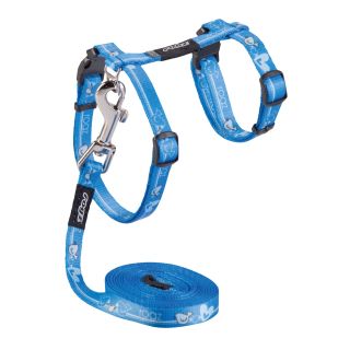 Cat harness&lead Kiddycat Pink Hearts 24-40cm/1,8m