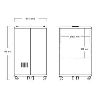 Tünn-külmik Scandomestic TK42BE, must