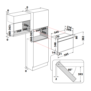 Integreeritav mikrolaineahi Whirlpool MBNA900X