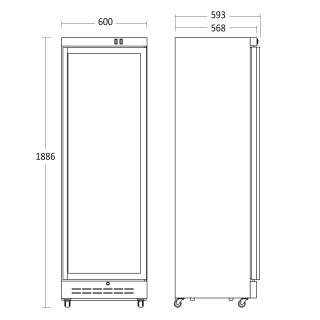 Vitriinkülmik Scandomestic DC389WD