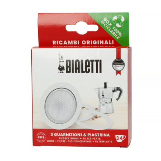 3 tihendit + filter Bialetti Moka Express 3/4 tassi 0800033