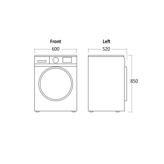 Kuivatiga pesumasin Scandomestic WDF8514WBE