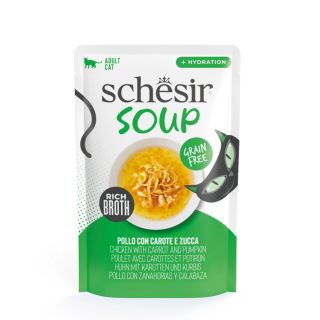 Schesir Soup kanaga, porgandi ja kõrvitsaga 40 g kassikonserv