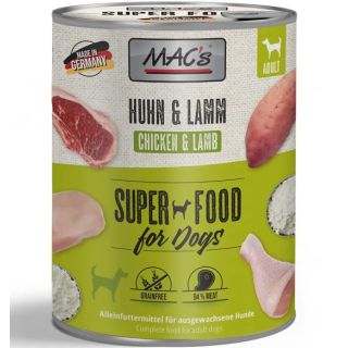 MAC's koerakonserv KANA- ja LAMBALIHAGA teraviljavaba 800g