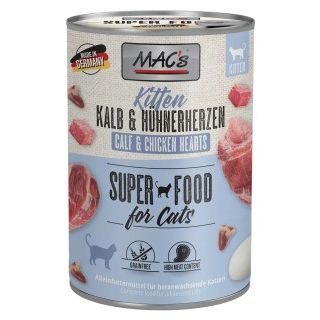 MAC's Cat Kitten Veal & Chicken Hearts 400g