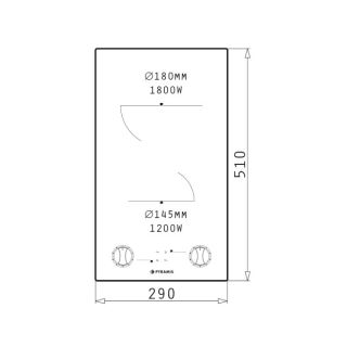Keraamiline pliidiplaat Pyramis PHC31233FMB