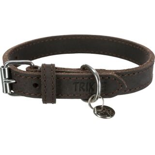 Kaelarihm Rustic, XS–S: 27–34 cm/18 mm, tumepruun