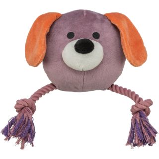 Koera mänguasi Koer köiega, plüüs/köis, 27 cm