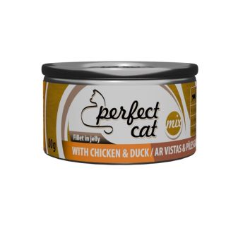 Täissööt (konserv) Perfect Cat kana ja pardiga zelees 80g