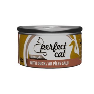 Täissööt (konserv) Perfect Cat pardiga tarretises 80g