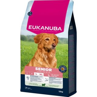 EUKANUBA Senior lambaliha ja riisiga suurtele koertele 12 kg