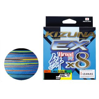 Kalastusnöör Kizuna PE EX X8 Multi Color 0,13mm 150m