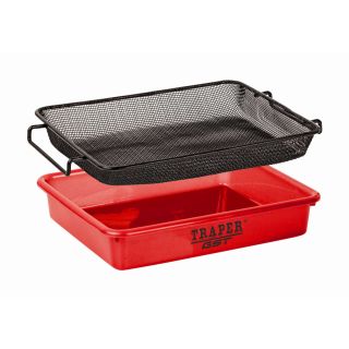 TRAPER söödakandik sõelaga 31x26x7cm 2mm punane