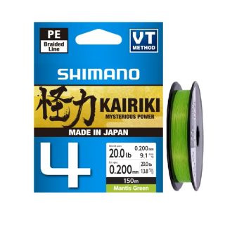 Nöör Shimano Kairiki 4 Mantis green 150m 0.20mm 13.8kg