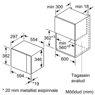 Integreeritav mikrolaineahi Bosch BFL524MB0