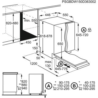 Integreeritav nõudepesumasin 45cm Electrolux EEA22100L