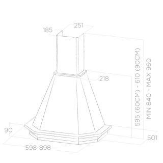 Õhupuhastaja Country Elica EMERALD WH/A/60 T.GREZZO