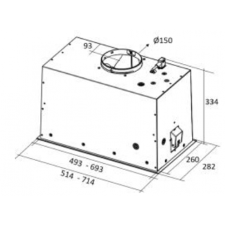Integreeritav õhupuhastaja Elica LANE BL MAT/A/52