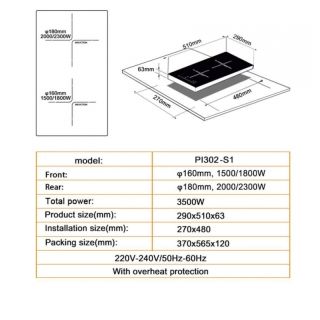 Integreeritav pliidiplaat Starkke PI302S1