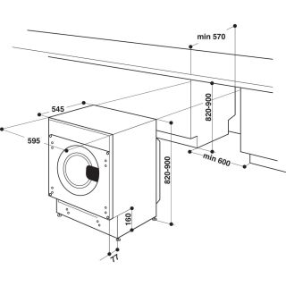 Integreeritav pesumasin Whirlpool BIWDWG751482EUN