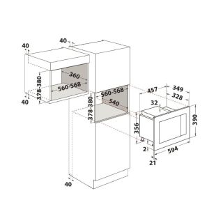 Integreeritav mikrolaineahi Whirlpool WMF200GNB