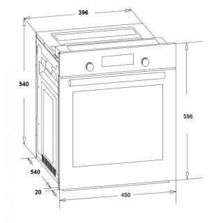 Integreeritav ahi Schlosser OE559DTBTLC