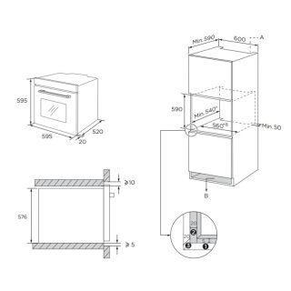Integreeritav ahi Scandomestic OVB70CWA