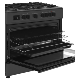 Gaasipliit elektriahjuga Ravanson KWGEK90 Chef Modern black