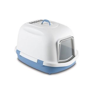 Stefanplast Liivakast Kassile "Super Queen" Filtriga, Valge/Sinine, 55x71x46,5cm