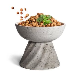 ne&no® Kõrgendatud Keraamiline Kauss Kassile Kivimustriga