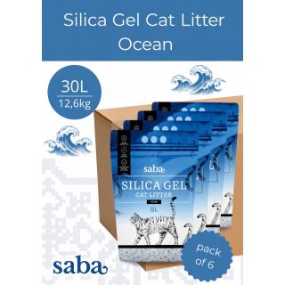 SABA ookeanilõhnaline silikageelist kassiliiv 30L