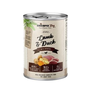 Chicopee Pure Lamb & Duck konserv koertele 400g