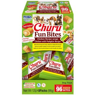 Churu FUN BITES Chicken Recipe wraps Chicken with Pumpkin koeramaius 8 x 12g